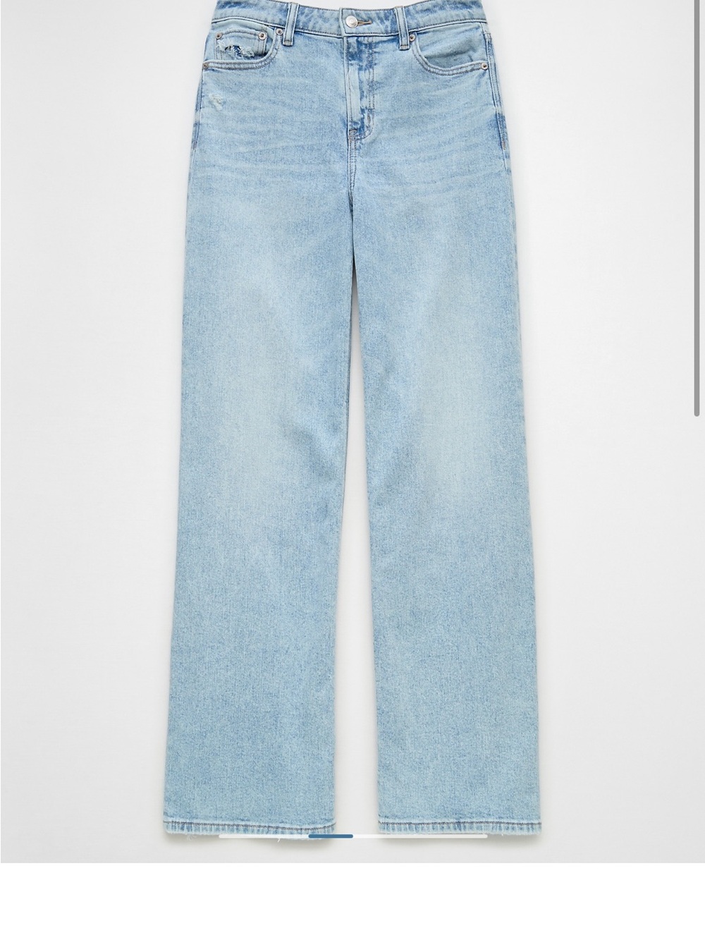 American Eagle Outfitters Light Wash Wide-Leg Jeans
